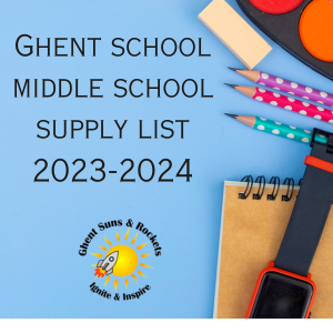  Supply list